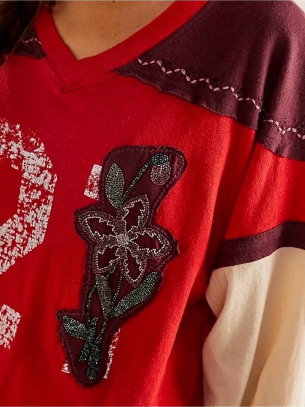 Free People We The
Free Halftime Tee COLOR- Red NWT  SOLDOUT - Picture 6 of 6